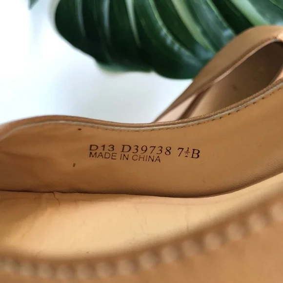 Cole Haan Peep Toe Tan Heels Size 7.5 - Picture 4 of 7